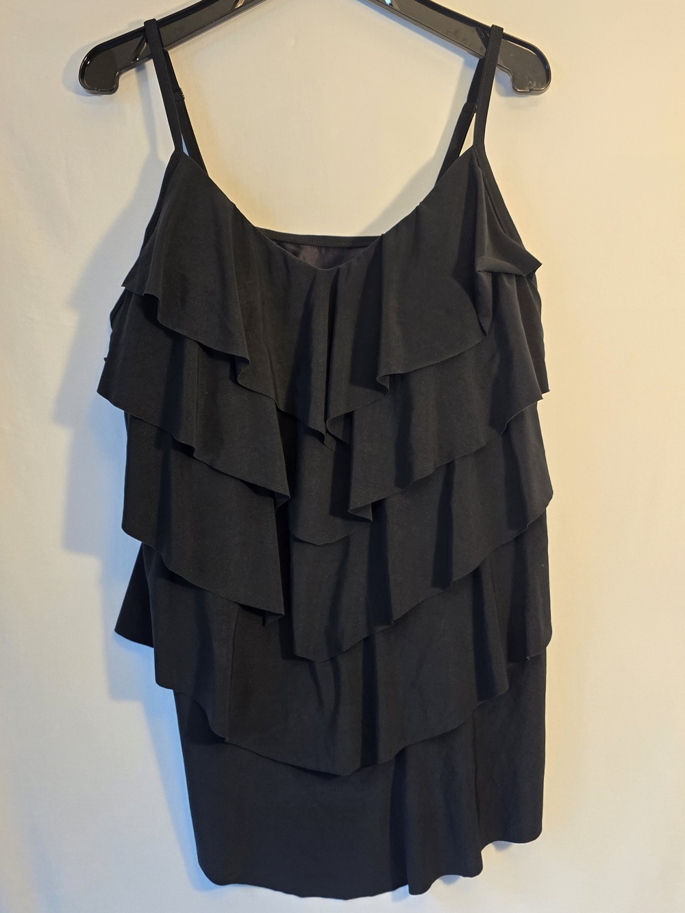 Black Ruffled Swim Camisole - Women